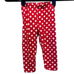 Disney Minnie Mouse Red and White Polka Dot Leggings Size 18 Mo. 50’s Rockabilly